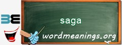 WordMeaning blackboard for saga